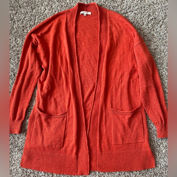 Madewell cardigan, burnt orange, size S - Picture 2 of 7